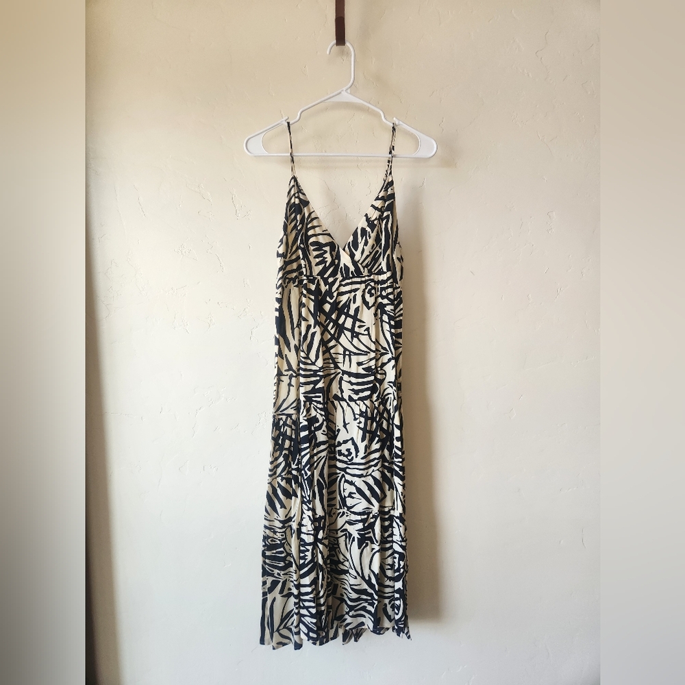 Patrons Of Peace Black & Cream Patterned Maxi Dress